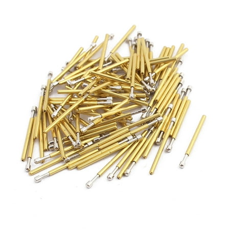 - 100pcs P75-D2 1.0mm Dia 17mm Length Metal Spring Pressure Test Probe Needle