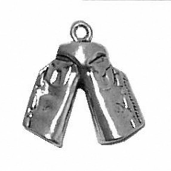 Sterling Silver 30" Unisex 1.5mm Box Chain 3D Cowboy Chaps Pendant Necklace