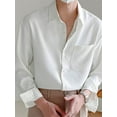 thumbnail image 5 of INCERUN Men's Stylish Design Lapel Long Sleeve Elegant Buttons Shirt, 5 of 5