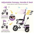 thumbnail image 4 of Tricycle, 5-in-1 Folding Baby Trike Stroller w/Adjustable Handle & Canopy, Reversible Seat, Safety Belt, Folding Pedal, , Storage, Push Tricycle for Toddlers 1-5 Years Old (), 4 of 9
