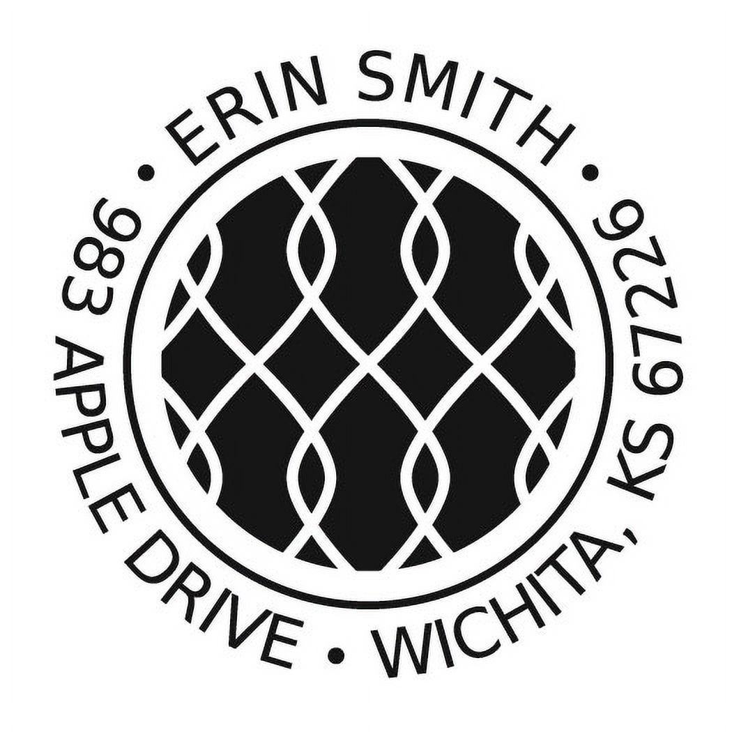 Personalized Round Self-Inking Rubber Stamp - Smith Lace