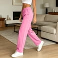 thumbnail image 6 of Wide Leg Sweatpants for Women Casual High Waisted Baggy Sweat Pants Drawstring Workout Jogger Trousers with Pockets, 6 of 9
