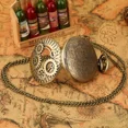 thumbnail image 6 of Steampunk Quartz Pocket Watch Retro Gearwheel Analog Necklace Chain Watch Sweater Clothing Accessory Gift for Women Men (Bronze), 6 of 6