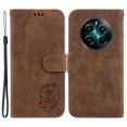 thumbnail image 1 of For Realme 12+ 5G/Narzo 70 Pro 5G Wallet Case Cute Tiger Pattern Leather Phone Cover - Brown, 1 of 5