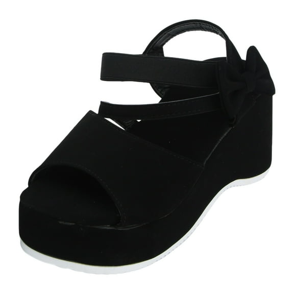 Mostsola Platform Wedge Sandals for Women Open Toe Slingback Ankle Strap Heels Sandals with Bow