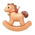 thumbnail image 4 of jifeng Wooden Rocking Horse Statue Collection Multifunctional Decorative Portable Craft, 4 of 9