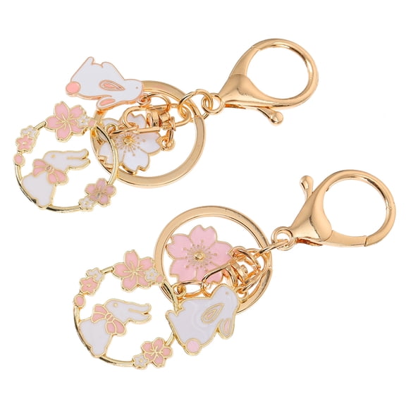 NICEXMAS Kawaii Bunny Keychain Keys Decoration 2Pcs