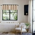 thumbnail image 6 of yulier Blackout Kitchen Curtain Valances, Grommet Short Curtain Valances for Basement Kitchen Living Room Bedroom Window Decor, 14"x29", Beige, 6 of 8