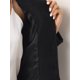 thumbnail image 5 of Conjunto de traje INSPIRE CHIC para mujeres, 2 piezas, chaqueta sin cuello de tweed con peplum y falda, talla XS, negro, 5 of 6