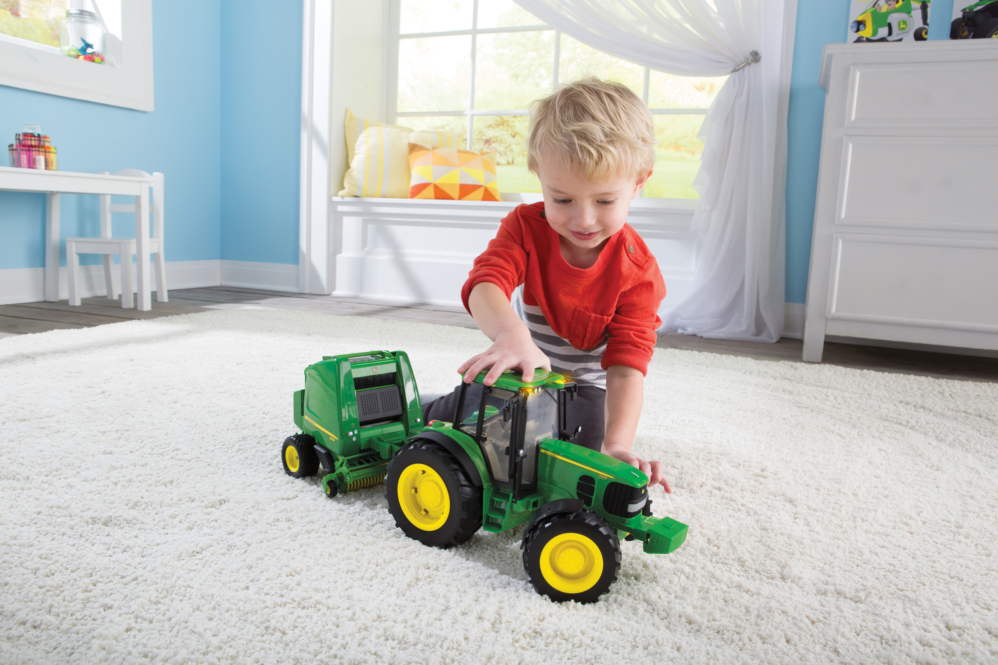 john deere tractor hay baler toy