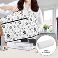 thumbnail image 6 of HELLHERO Sewing Machine Dust Cover Paw Prints Lightweight Polyester Material Universal, 6 of 8