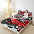 thumbnail image 4 of jejeloiu Red Cool Car Twin Sheet Sets,Extreme Sport Lover Bedding For Racing Gamer 3 Pieces, 4 of 7