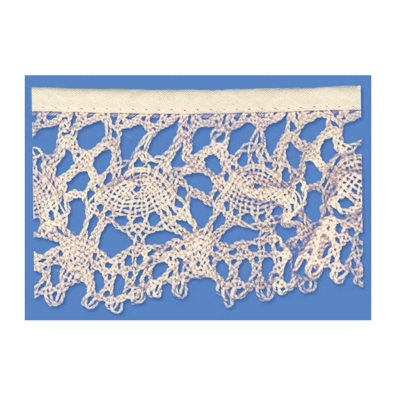 Natural 1 1/2 Inch Ruffled Cluny Lace Edge