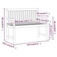 thumbnail image 4 of vidaXL Garden Bench 110 cm Solid Acacia Wood, 4 of 4