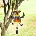 thumbnail image 4 of Cute Christmas Wind Chimes Wrought Iron Hang Pendant DIY Metal Bells Craft Santa Claus Elk Reindeer Old Man Shape Ornaments Window Display Present Decor, 4 of 13