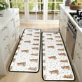 thumbnail image 4 of Kitchen Rugs Sets Of 2,White Highland Cow Floral Pattern Anti Fatigue Kitchen Mat Rugs Non Slip Washable,Decorative Kitchen Floor Mats for Kitchen,Sink,Laundry,17"x47"+17"x47", 4 of 5