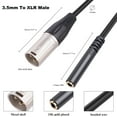 thumbnail image 3 of Cable adaptador de 1/8 de pulgada a XLR mini conector estéreo de 35 mm a cable XLR para evitar interferencias Flexible de 118 pulgadas hembra a macho para micrófono para, 3 of 8