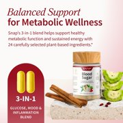 Snap Supplements Blood Sugar Blend with Chromium Picolinate, Botanicals, Co-Enzymes - 60 Capsules