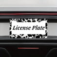 thumbnail image 7 of 1pc Black and White Cow Print 2-Hole License Plate Frame, Aluminum Material, 6x12 Inches with Screw Set, Retro Novelty Car Decoration Gift, Standard US License Plate Size, 7 of 7