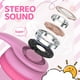 thumbnail image 2 of Auriculares con cable JoySpark Kids con límite de volumen de 85 dB, color rosa, 2 of 7