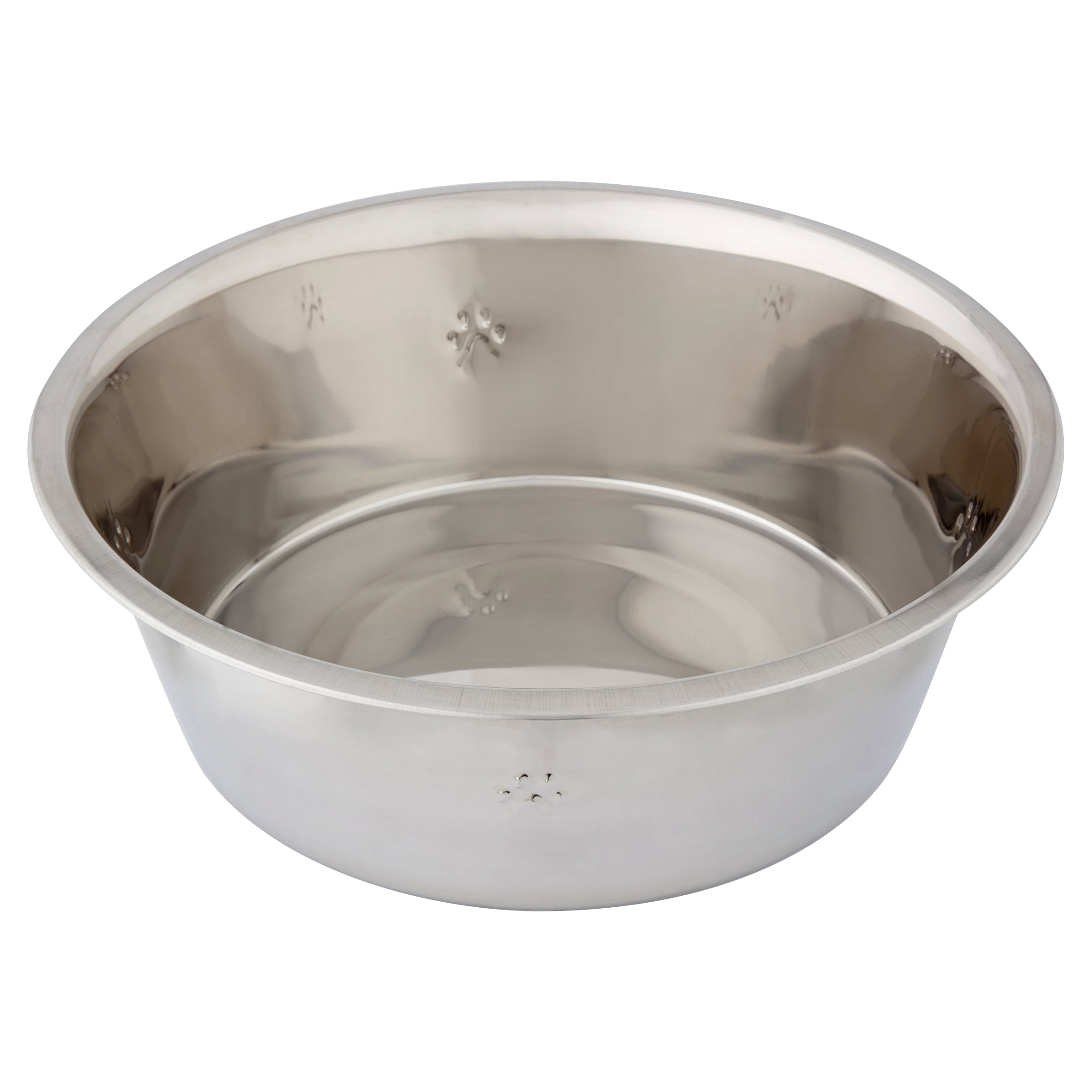 Vibrant Life Stainless Steel Dog Bowl with Paws, X-Large - Walmart.com Large Stainless Steel Dog Water Bowl
