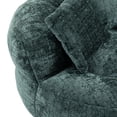 thumbnail image 5 of Oversized Chenille Bean Bag Chair for Adults & Kids, Indoor & Outdoor Lazy Bean Bag Sofa with Wrap-Around Backrest & Pillows for Bedroom, Living Room, Playroom, 42.52''x42.52''x20.47'', Emerald, 5 of 7