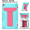 thumbnail image 2 of Dteck for Amazon Kindle Fire HD 10 inch Tablet Case 9th Generation 2019 Release 7th Generation 2017 Release with Kickstand, Heavy Duty Hybrid Rugged Shockproof Case, Mint + Rose, 2 of 4