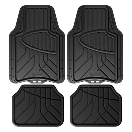 Armor All 4-Piece Black Trim-to-Fit All-Weather Floor Mats, Vehicle Make - Universal