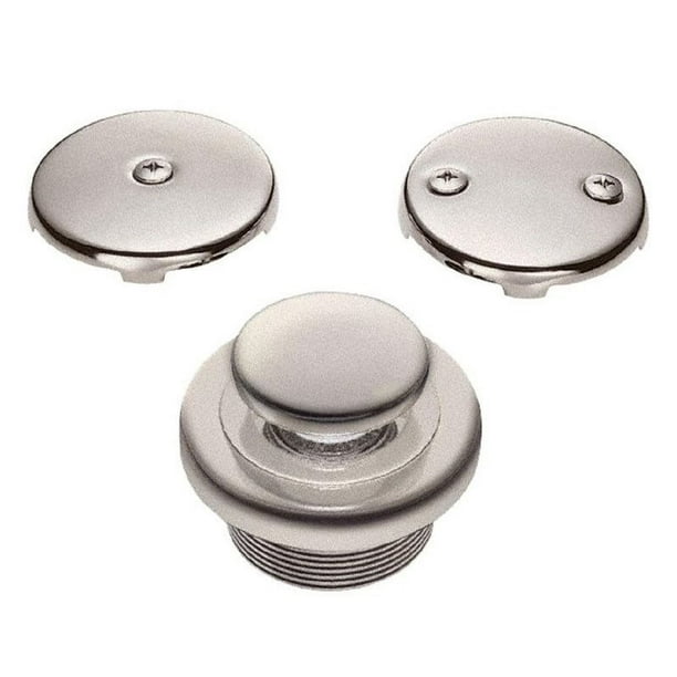 TouchToe Bath Drain Conversion Kit in Brushed Nickel