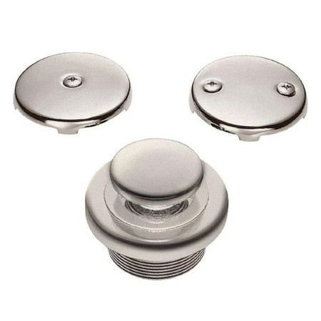 Touch-Toe Bath Drain Conversion Kit in Brushed Nickel