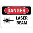 thumbnail image 1 of SignMission OS-DS-A-1218-L-1405 Panneau de Danger OSHA 12 x 18 Po - Laser Beam, 1 of 1