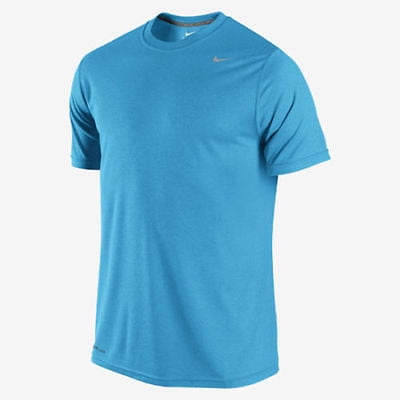 Nike Legend Poly SS Dri-Fit Men's Running Training Blue T-Shirt Size S