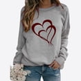 thumbnail image 2 of VKOYWKM Women's Valentines Day T Shirts Love Heart Print Tees Long Sleeve Crew Neck Holiday T-Shirts Valentines Day Gifts, 2 of 4