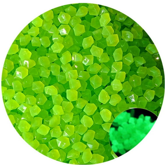 PPLoney 200 Colored Glowing Stones for Garden, Walkways, Aquarium, Pool, Indoor & Outdoor Decor - Luminous Pebbles, Glow in the Dark Pea Gravel, Decorative Base Filling