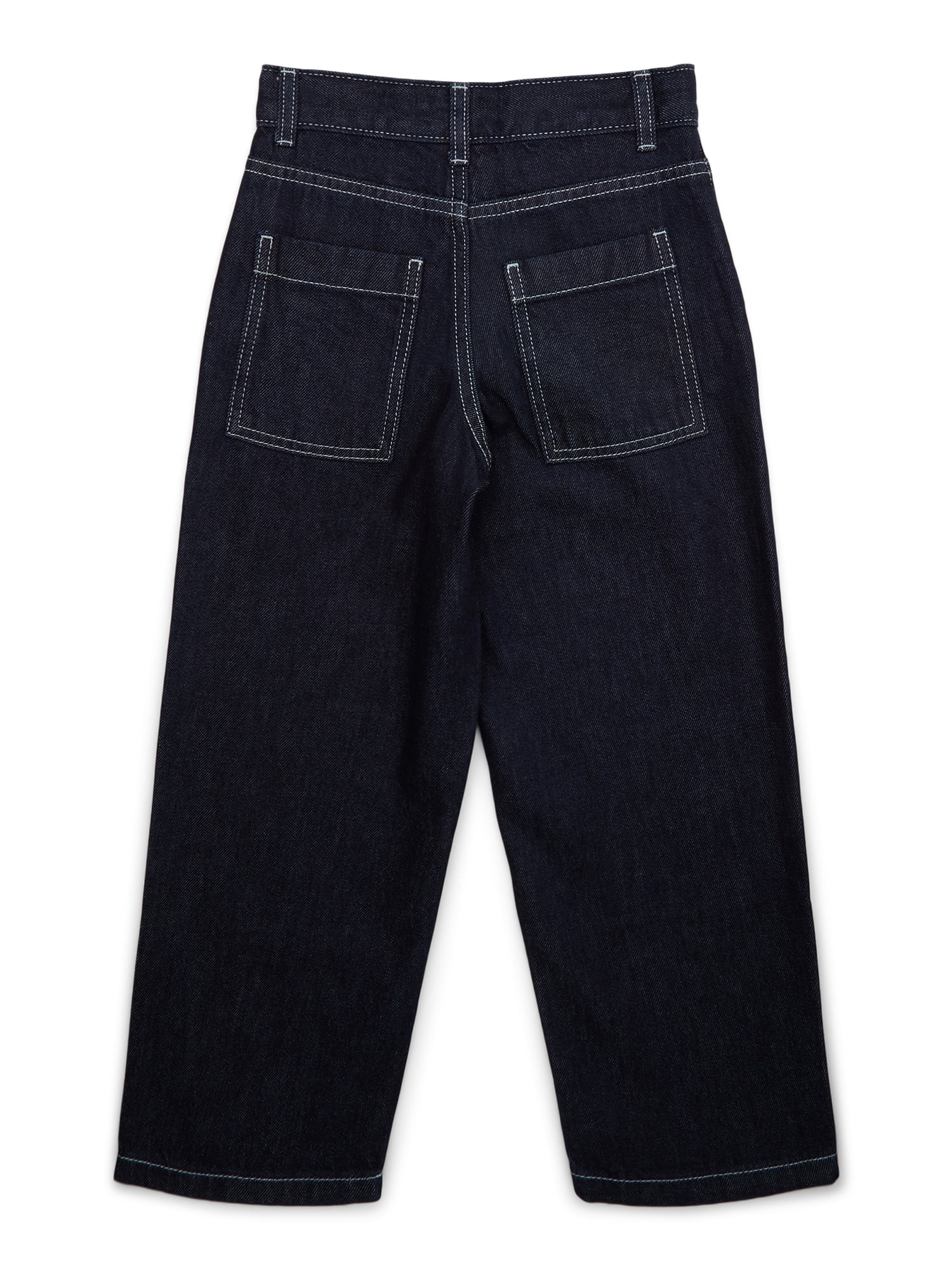 Wonder Nation Baggy Twill Denim Pant, Sizes 4-16 & Husky