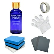1Pcs 9H Hardness Auto Car Headlight Len Restorer Repair Liquid Polish Cleaning Tool, 30ml
