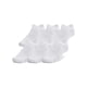 thumbnail image 1 of Pack de 6 calcetines Under Armour Essential No Show, unisex, blancos, 1 of 4