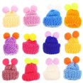 thumbnail image 1 of 60pcs Mini Knit Hats Cute Doll Hats Jewelry Making Hats DIY Craft Hats Wine Bottle Decors, 1 of 3
