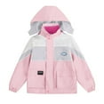 thumbnail image 3 of Uccdo Boys Girls Hooded Windbreaker Rain Jackets With Detachable Fleece Sweatshirts, Kids 2-in-1 Warm Fleece Lined Parka Coats Raincoats 3-13Y, 3 of 7