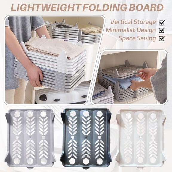 Stackable Closet Organizer 5 Pack Shirt Folding Board Shelf Divider for Closet Storage T Shirt Jeans Sweater Organizer Space Saving Wardrobe Organizer Clothes Folding Board