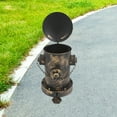 thumbnail image 2 of Retro Fire Hydrant Trash Can, 26*39cm Iron, Step-On Mechanism & Artistic Bronze Finish, for Bars/Yards, 2 of 18