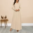 thumbnail image 2 of Catégorie de Produit Robe Abaya Décontractée à Manches Longues pour Femmes Solide sous Robe Confortable à Porter Tous les Jours Plateforme Concurrent, 2 of 6