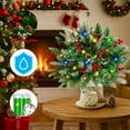 thumbnail image 3 of Pre-lit Artificial Christmas Tree Urn Filler, Christmas Tree Feel Real Urn Filler with Lights&Tripod Stake, Weatherproof Holiday Planters for Entryways and Patios, 3 of 7