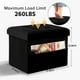 thumbnail image 2 of Taburete plegable Storage Ottoman LINMAGCO, color negro aterciopelado, 2 of 7