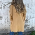 thumbnail image 5 of GigrtiJin Womens Plus Size Shirt Casual Solid Color Round Neck Blouses Long Sleeved Irregular Hem Pullover Tops, 5 of 8