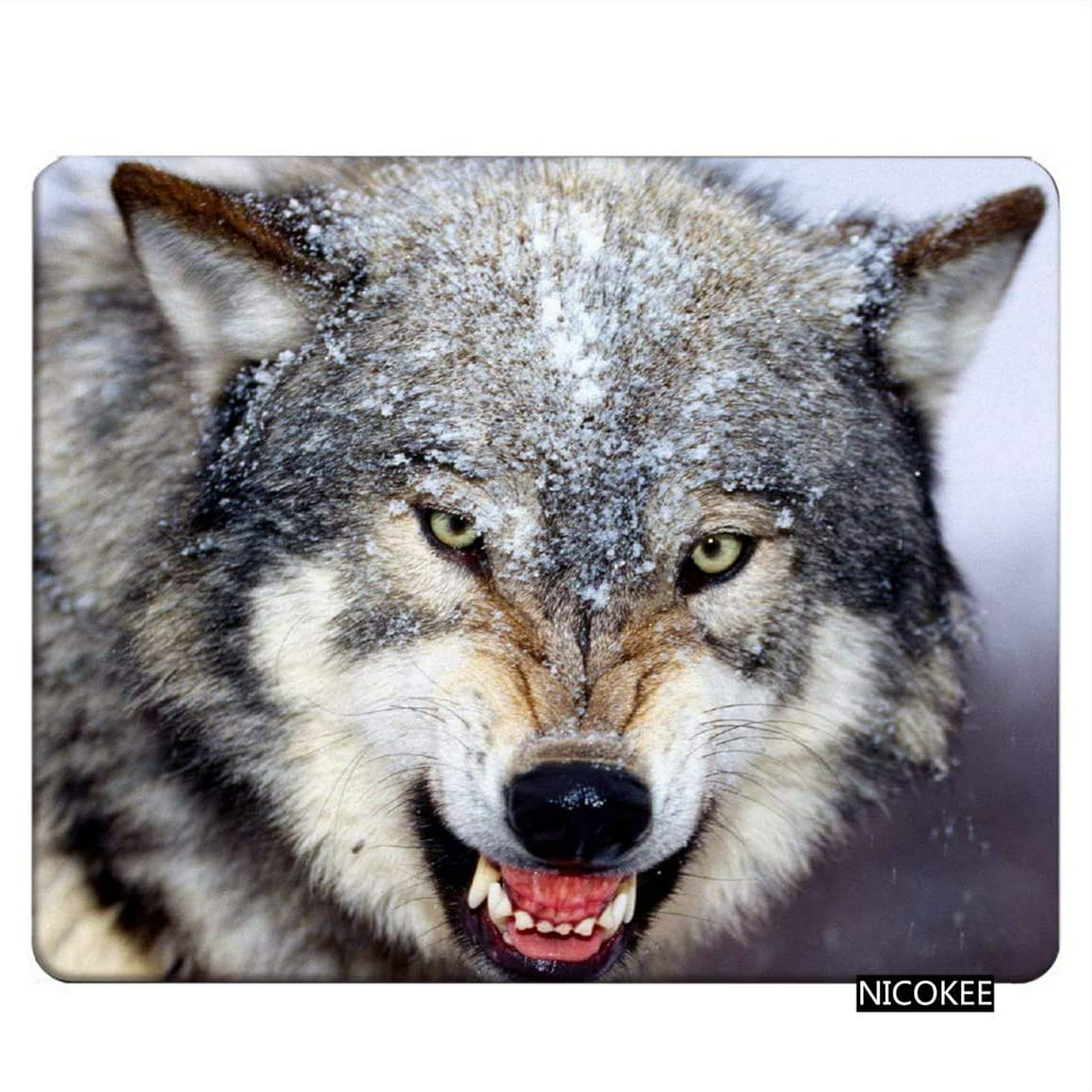 Nicokee Wolf Gaming Mousepad Angry Wolf in The Snow Mouse Pad Mouse Mat for  Computer Desk Laptop Office  X  Inch | Walmart Canada