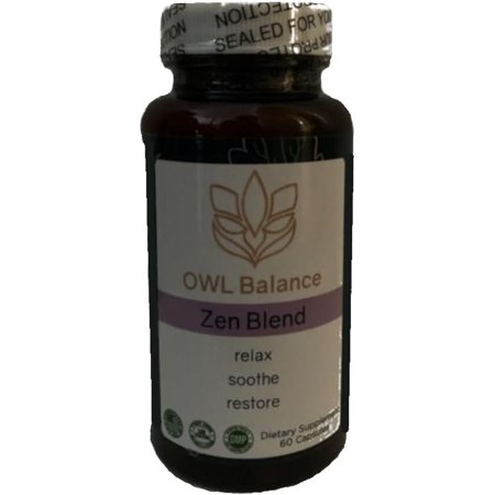 Zen Blend - Stress Supplement with Ashwagandha, L-Theanine, Holy Basil, Skullcap, Passionflower & Lemon Balm | Supports Mood, Focus & Stress Relief | Vegan & Non-GMO | Natural Berry |60 Capsules