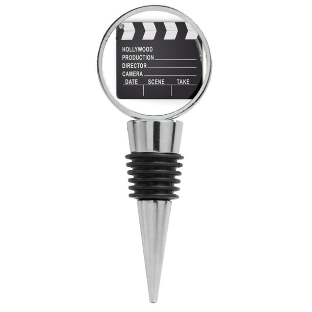 Lights Camera Action Hollywood Clapper Board Wine Stopper