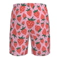 thumbnail image 6 of Kdxio Cartoon Strawberry Pattern Mens Casual Shorts - Drawstring Summer Beach Sports Shorts for Men, 6 of 9