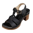 thumbnail image 2 of ATENAR Womens Sandals Open Toe Summer Women Sandals Beach Womens Shoes Black 7.5, 2 of 6